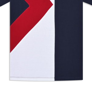 Polo de algodón 100% de gama alta para hombre, tallas personalizables de hasta 5XL, diseño de piqué de bloque azul marino con patrón sólido ecológico - Product Image 3