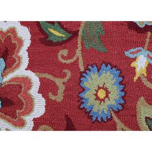 Alfombra de Lana Floral Hacienda Roja y Naranja, Hecha a Mano, para Sala de Estar y Pasillo, 10 mm de Grosor, para Adolescentes - Jaipur Rugs ZA - Product Image 3