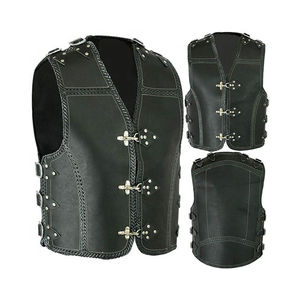 2025 Top Trending Men's High Quality Grey Leather <b>Vest</b> Plus-Size Sleeveless With Polyester Lining Winter Heated Motorbike <b>Vests</b> - Product Image 6