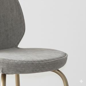 Chaise de salle à manger MONZA, assise confortable, pieds en métal doré de qualité commerciale, design minimaliste moderne, revêtement en velours. - Product Image 4