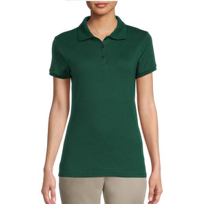 Logotipo personalizado directo de fábrica para camisetas de polo para mujer Patrón sólido Lona de manga corta bordada para camisetas de polo - Product Image 6