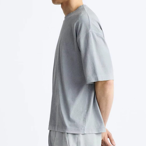 เสื้อยืดคอกลมสำหรับผู้ชายผ้าคอตตอน100% แบบแห้งเร็วระบายอากาศได้ดี - Product Image 3