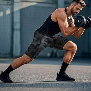 Shorts de compression sportifs tendance pour hommes, qualité supérieure, taille élastique, uni, décontracté, séchage rapide, entièrement personnalisable - Product Image 6