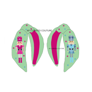 Cascanueces de Navidad para mujer, accesorios para el cabello bordados, cuentas de arroz a mano, diadema anudada con diamantes para niñas - Product Image 1