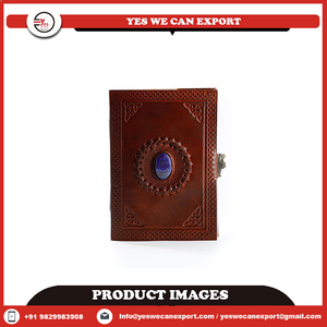 Leather <b>Notebook</b> Journal Antique Deckle Edge Paper Vintage Leather Journal <b>With</b> <b>Lock</b> Closure for Sale at Wholesale Price - Product Image 6