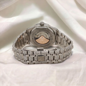 Reloj de lujo Iced Out para hombre, esfera negra, pulsera de diamante completo, cronógrafo, exclusivo, elegante, accesorio de moda - Product Image 4