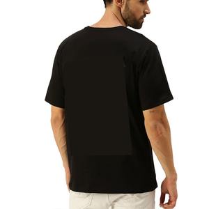 Camiseta Negra de Algodón Puro 2026 para Hombre, Tinte Liso, Impresión Personalizada con Logotipo de Marca, Ajuste Cómodo para Uso Diario, Camiseta Ligera - Product Image 6