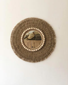 <b>Beads</b> with Jute <b>Mirror</b>, Jute Wall Hanging <b>Mirror</b>, Bedroom Decor Gift, Boho <b>Mirror</b>, Living Room Decor Christmas Gift Housewarming - Product Image 4