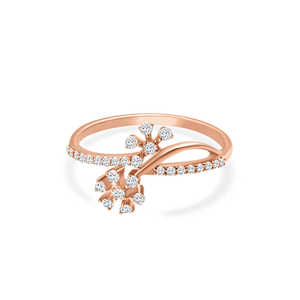 Anillo de diamante de flor cruzada cultivada en laboratorio Pieza de joyería única y elegante - Product Image 6