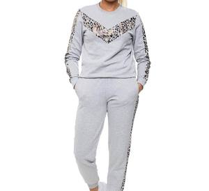 Knitted Custom Track <b>Suit</b> Logo Long Sleeve Cotton High Quality Ladies Tracksuits Two Piece Sports <b>Set</b> - Product Image 5