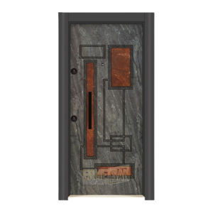 Puerta de Acero Inoxidable/Madera/PVC de Diseño Exterior Moderno, Prevención de Incendios, Apertura Manual, Superficie Acabada para Hotel, Villa, Apartamento (TR) - Product Image 2