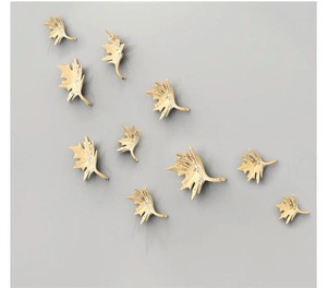 Mini <b>Leaf</b> Metal <b>Wall</b> Art High Quality Good Looking Home <b>Decor</b> Hanging <b>Wall</b> Art Metal in Brass Aluminum Iron Art - Product Image 1
