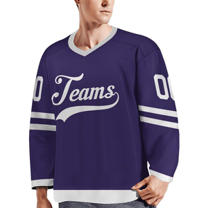 Vente flash Maillots de hockey sur glace personnalisés Haute qualité Meilleure conception Maillots d'équipe personnalisés pour hommes Séchage rapide Respirant - Product Image 2