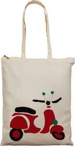 Wholesale Eco-Friendly Recycled Cotton <b>Canvas</b> Beach <b>Tote</b> <b>Bag</b> Green Foot Print White Base Reusable White Base for Promotional - Product Image 3