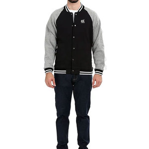 Men's Customizable <b>Canvas</b> Letterman Jackets with Stand Collar-High Quality Custom Logo & Colors Wholesale OEM Service - Product Image 4