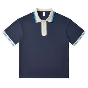 Polo décontracté à manches courtes pour homme avec logo personnalisé, en mélange de coton de haute qualité, respirant, imprimé, pour vêtements promotionnels d'entreprise - Product Image 5
