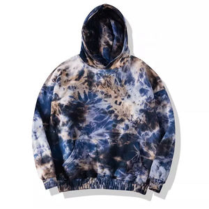 Nouveaux hommes Logo personnalisé Tie Dye Hoodies à manches longues Zip-up Fashion Style haute qualité automne Hoodies pour hommes - Product Image 2