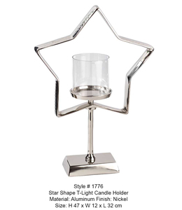 Aluminum T Light <b>Candle</b> <b>Holder</b> with Glass Votive Joint on Square Stand Unique Design Office Handmade <b>Candle</b> <b>Holder</b> - Product Image 3