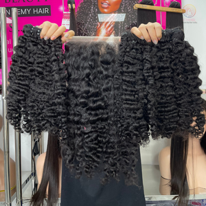 Vente en gros 100% paquets de cheveux humains non transformés vietnamiens cheveux vierges bruts birmans paquets de cheveux bouclés - Product Image 4