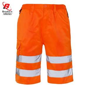 Hombres HI vis trabajo shorts amarillo azul marino alta Viz trabajo desgaste cargo shorts - Product Image 5