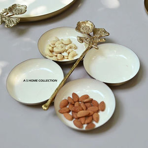 Ensemble de 2 bols de service en laiton faits à la main avec support, vente chaude, nourriture pour hôtel, restaurant, table, prix d'usine - Product Image 6