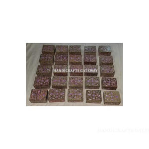 Cajas de trabajo con incrustaciones de madreperla de esteatita Natural de forma Rectangular de trabajo antiguo para fines de joyería con hermosa esteatita - Product Image 1