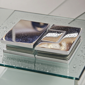 Herrajes para Ducha sin Marco Alemania Suecia Austria, Bisagra para Cristal de Ducha, Abrazaderas para Puerta de Ducha de Latón Macizo, Cromado - Product Image 3