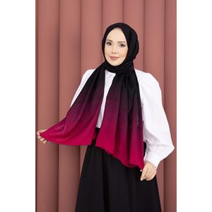 Accessoires de mode modernes à dégradé de couleurs, série d'écharpes noires et fuchsia - Product Image 2