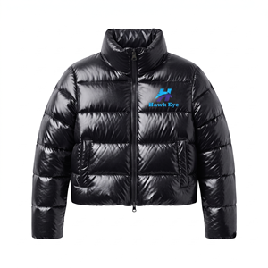New Arrival Winter Coat for Women Casual Loose Warm <b>Crop</b> Puffer with Waterproof Feature Trending Solid Color - Product Image 1