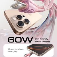 LISEN 2025 60W USB C Anti-vol Sangle de téléphone réglable Lanière de sécurité pour téléphone avec câble USB C 60W pour téléphone portable