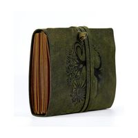 Cuaderno de Cuero Genuino Hecho a Mano con Diseño Clásico, 240 Páginas, Recargable, Organizador con Cierre Magnético, para Escritura y Caligrafía