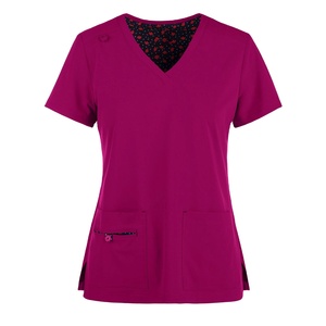 Quick Dry Ladies <b>Scrub</b> Uniform V Neck Shirt Custom Logo Sizes Colors Design Medical Hospital Wholesale Bulk Low Price <b>Scrub</b> <b>Set</b> - Product Image 1
