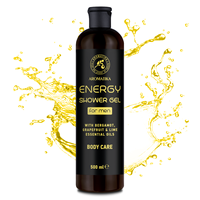 Gel Douche Parfumé Énergisant pour Hommes aux Huiles Essentielles de Bergamote, Pamplemousse et Citron Vert – Rafraîchissant et Hydratant – Lavant Corporel OEM Marque Privée