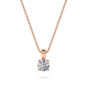 Colgante de diamante pulido de corte redondo de 0.30 ct, diamante cultivado en laboratorio en platino, para bodas, compromisos y fiestas. - Product Image 1