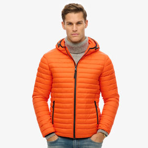 Chaqueta acolchada deportiva con capucha para hombre, chaqueta acolchada con capucha y logotipo personalizado para hombre, venta al por mayor, chaqueta deportiva con capucha, ropa de abrigo informal cálida - Product Image 4