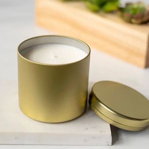 Ensemble de 2 Décorations de Table pour Noël et Mariage Jarre à Bougie en Métal de Couleur Cuivre Forme Ronde Jarre à Bougie Faite à la Main - Product Image 3