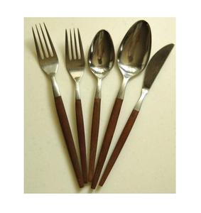 Manufactures et fournisseurs de couverts design vintage ensemble cuillère fourchette couteau prime qualité en bois et en acier inoxydable ensemble de couverts - Product Image 3