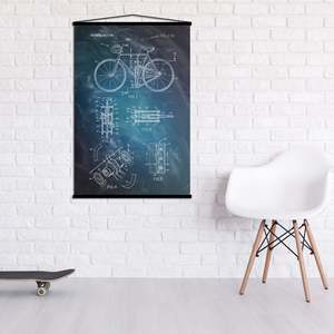 Black 61 cm <b>Poster</b> Strips (Pair) Easy Hanging Wall Display Alternative to a Frame - Product Image 2