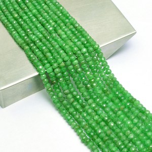 Tsavorite Garnet 2.5mm-6mm Rondelle Faceted Bead Natural Green Tsavorite Garnet Precious Gemstone Loose Beads for Jewelry Making - Product Image 3
