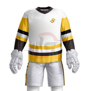 Ensemble maillot et short de hockey sur glace d'équipe personnalisés de qualité supérieure avec uniformes 100% polyester respirants à séchage rapide - Product Image 5