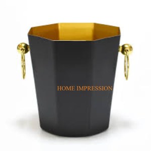 Cubo de hielo de vino de mesa de diseño de artículos de plata de aluminio con asas doradas de diseñador de ciervos Cubo de vino de Barware de mayor calidad - Product Image 4