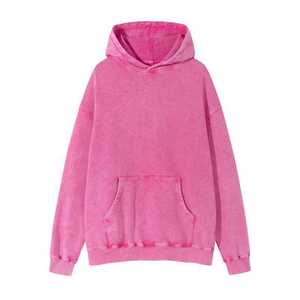 Sweat-shirts vintage d'hiver pour hommes, 100% coton lourd, 350 grammes, de haute qualité, lavés à l'acide, coupe classique, unis, avec poches - Product Image 3