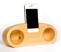 Venta de fábrica Grado Superior de madera de bambú portátil hecho a mano amplificador de sonido para universal del teléfono celular de sonido de refuerzo