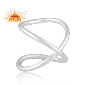 Vente chaude à la main 925 Fine Sterling Silver Cross Band Ring Fabricant de bijoux en argent - Product Image 3