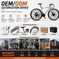 Vélo de gravier en aluminium 700C, 27 vitesses, frein à disque, cadre rigide 700x32C, vélo de tourisme tout-terrain, vente en gros OEM