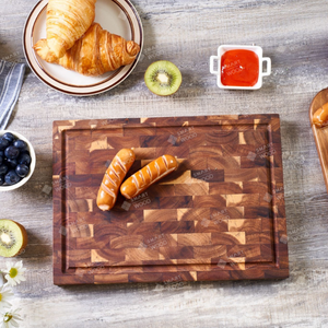 Planche à découper rectangulaire en bois d'acacia de qualité supérieure, grain de bout, durable, prix d'usine, Smartwood - Product Image 2