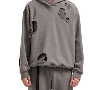 High quality <b>Top</b> Stylish Look Best Selling <b>Men</b> Distressed Hoodies <b>Long</b> <b>Sleeve</b> <b>Thermal</b> High Quality <b>Men</b> custom hoodies Oversized - Product Image 4