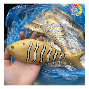 Décoration murale de sculpture de poisson en bois, découpe de poisson coloré pour la décoration de la maison, poisson en bois naturel Offres Spéciales pour souvenir, artisanat - Product Image 4