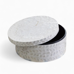 Handmade Mother of Pearl <b>Decorative</b> <b>Box</b> Shell Inlay Jewelry <b>Storage</b> for Elegant Interiors - Product Image 1