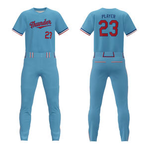Maillot blanc Sublimation uni hip hop Hipster Baseball maillot boutonné chemises uniformes de sport hommes femmes maillot Logo personnalisé - Product Image 1